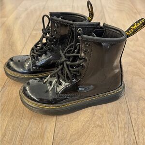 Dr. Martens patent synthetic Black Kids Boots size 11 toddler